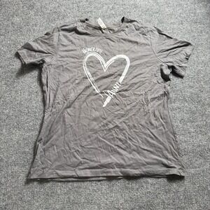 Honorary Aunt T Shirt Gray White Brush Stroke Heart‎ Graphic Short Sleeve Tee